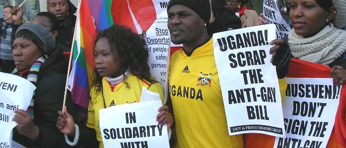 London rally against Uganda anti-gay Bill