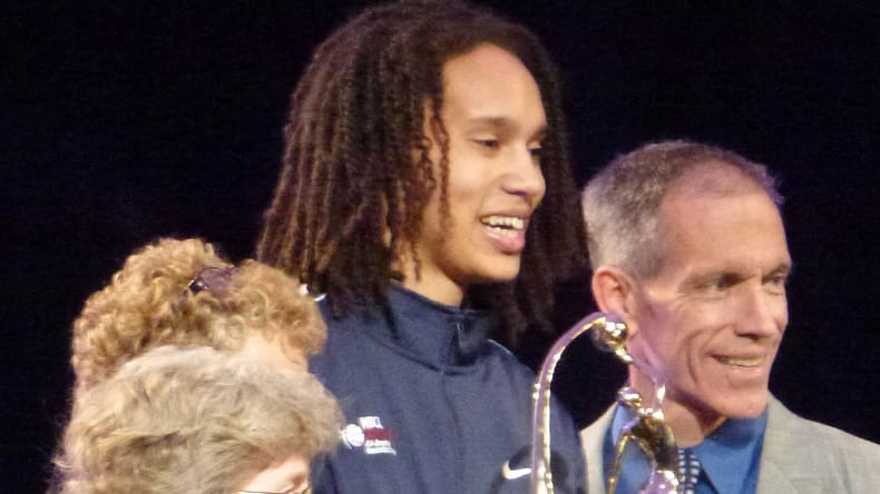 Brittney Griner accepting Wade Trophy (2012)